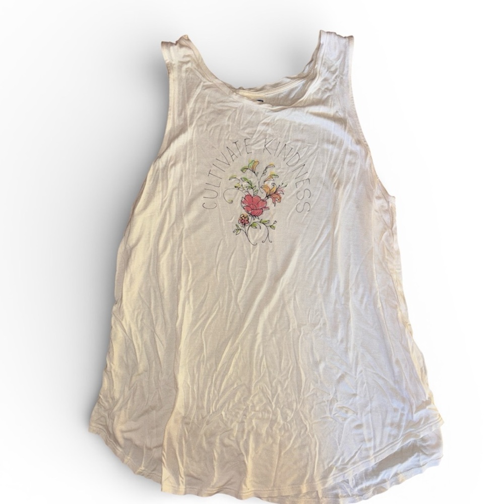 3/$25 -Old Navy Cream Floral Graphic Tank Top
